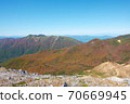 從庫蘇山，大倉山，三倉山山頂看到的秋葉 70669945
