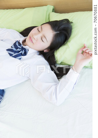 Xxx Cg School Girls Videos - High school girls sleeping in bed - Stock Photo [70670881] - PIXTA