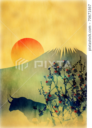 Japanese New Year's card Zodiac background Japanese New Year's card Zodiac background 70671867