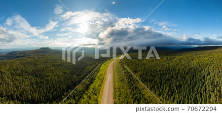 Aerial View of Scenic Road in Canadian Nature Aerial View of Scenic Road in Canadian Nature 70672204