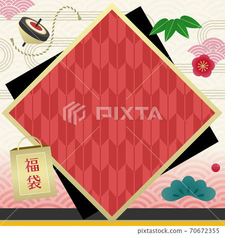 新年促銷橫幅設計模板平原廣場/幸運袋，件 70672355