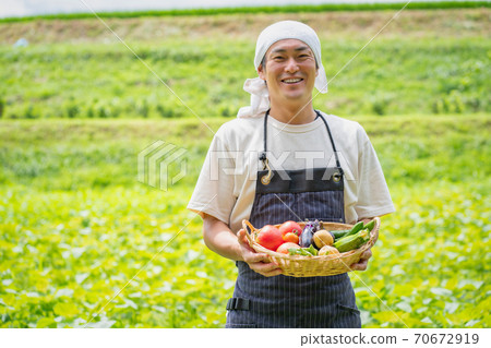 A man doing farming A man doing farming 70672919