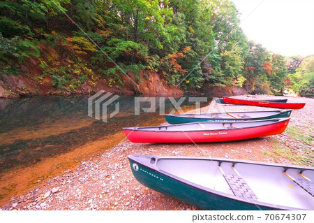 Land autumn hot spring Jozankei hot spring 70674307