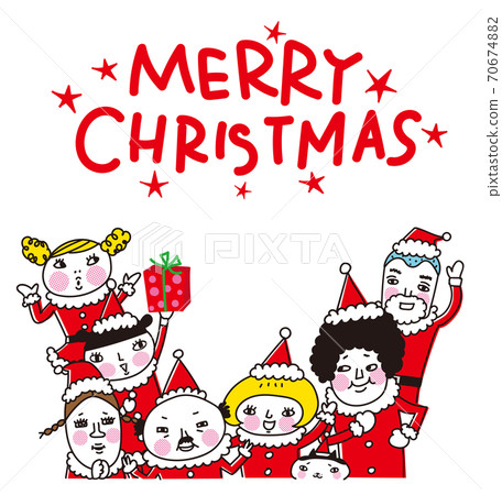 Christmas Santas with letters Christmas Santas with letters 70674882