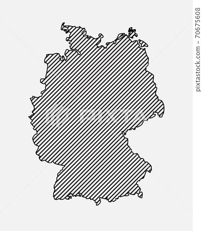 Germany - vector Europe country map made lines 70675608