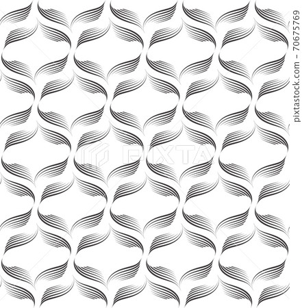 Vector seamless pattern of lines drawn by a...-插圖素材 [70675769] - PIXTA圖庫