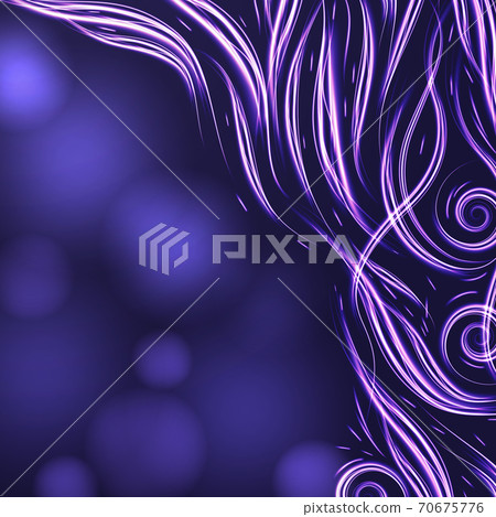 Abstract purple background with a place under the text and a pattern of the energy of electricity and sparks. Blank for a postcard for the new year or christmas. Abstract purple background with a place under the text and a pattern of the energy of electricity and sparks. Blank for a postcard for the new year or christmas. 70675776