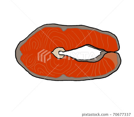 Illustration material of sockeye salmon fillet - Stock Illustration ...
