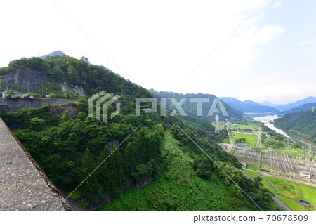 Tadami Dam, Tagokura Dam and surrounding scenery Tadami Dam, Tagokura Dam and surrounding scenery 70678509