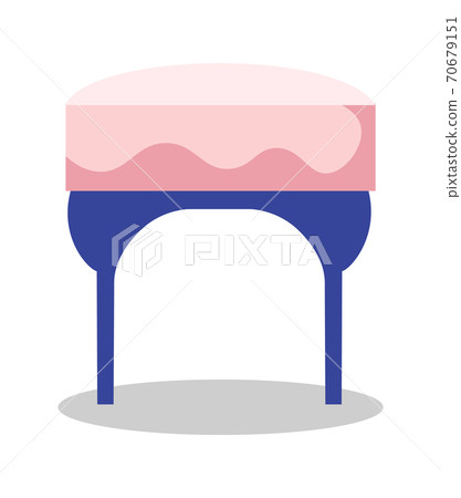 Pouf Small Stylish Chair with Cosy Seat Isolated 70679151