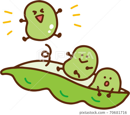 Cheerful broad beans 70681716