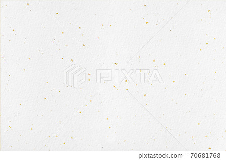 Background texture of white Japanese paper with gold powder 70681768