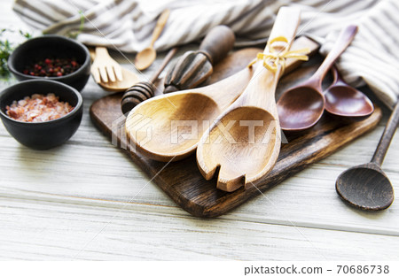 Wooden cutlery kitchen ware Wooden cutlery kitchen ware 70686738