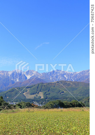 白馬村:從Nohira看秋天的白馬三山 白馬村:從Nohira看秋天的白馬三山 70687428