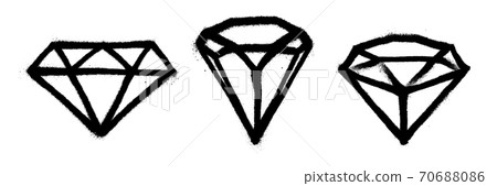 Sprayed hip hop font graffiti with overspray in black over white. Vector illustration. 70688086