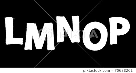 Graffiti spray font alphabet with a spray in white over black. Part 3. Vector illustration 70688201