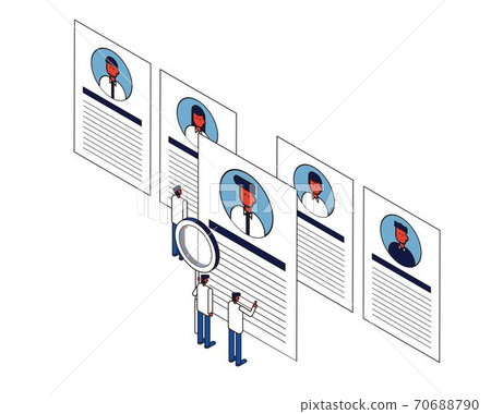 Image of choosing human resources Isometric 70688790