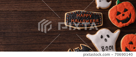 Halloween Cookies Icing Sugar Icing Cookies Decoratied cookies ハロウィン クッキー 70690140