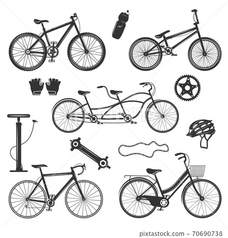 Bicycle Vintage Elements Set 70690738