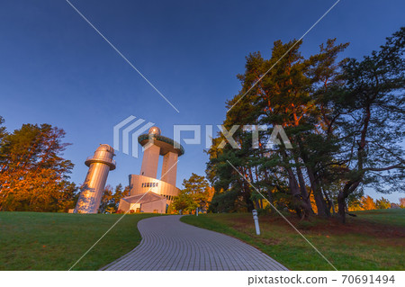 Moletai, Lithuania, October 20, 2020 Ethno-Cosmological museum and modern observatory in Moletai, Lithuania. 70691494