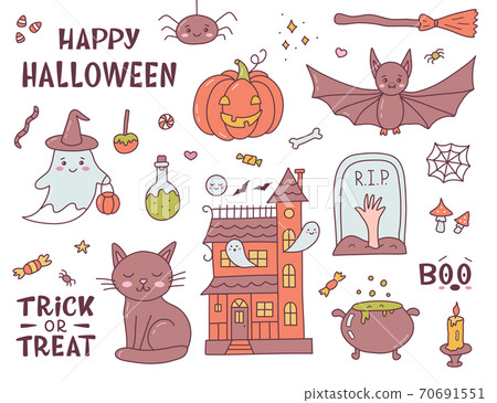 Kawaii halloween set 70691551