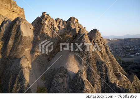 Unique geological formations at Cappadocia, Turkey. 70692950