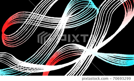 Ribbon wallpaper with fantastic colors of red and blue 70693299