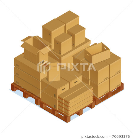 Boxes On Pallets Composition 70693376