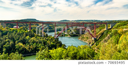 Garabit Viaduct, a railway bridge across the Truyere in France Garabit Viaduct, a railway bridge across the Truyere in France 70693495