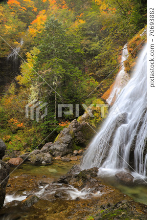 Sanbon Falls in autumn colors Norikura Kogen 70693882