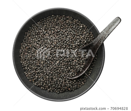 Black Gram or Urad Beans or Mung Beans in bowl isolated on white. Indian cuisine food Black Gram or Urad Beans or Mung Beans in bowl isolated on white. Indian cuisine food 70694828