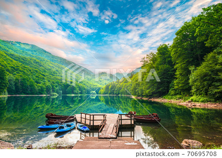 Pier on lake Pier on lake 70695708