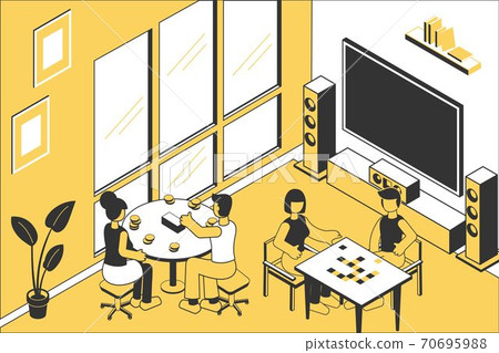 Board Games Isometric Composition  70695988