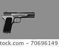 WWII german army handgun on grey background 70696149