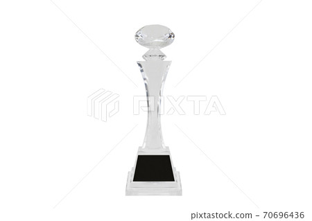 Isolated tall diamond cut acrylic awards 70696436