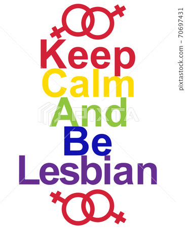 LGBT concept, motivating phrase in the colors of the rainbow. Keep calm and be yourself LGBT concept, motivating phrase in the colors of the rainbow. Keep calm and be yourself 70697431