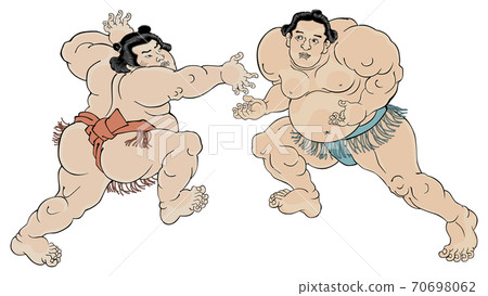相撲圖片,浮世繪,歌川國正,Shiranui Noemon,小柳Tsunekichi,白色背景 相撲圖片,浮世繪,歌川國正,Shiranui Noemon,小柳Tsunekichi,白色背景 70698062