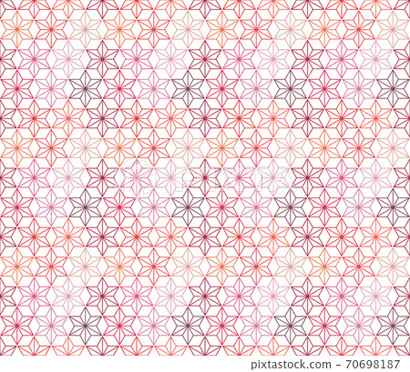Background material of hemp leaf_Seamless pattern of Japanese pattern_Illustration Background material of hemp leaf_Seamless pattern of Japanese pattern_Illustration 70698187