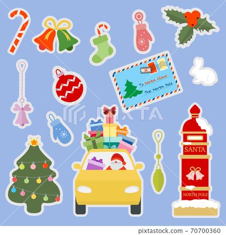 Vector Merry Christmas New Year 2021 Holiday Santa 70700360