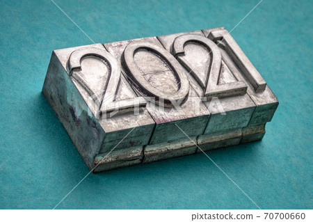 2021 year in vintage, gritty letterpress metal type 2021 year in vintage, gritty letterpress metal type 70700660