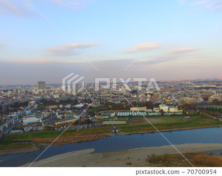 Aerial view of JR Tachikawa station area with drone (Hino City, Tokyo) Aerial view of JR Tachikawa station area with drone (Hino City, Tokyo) 70700954