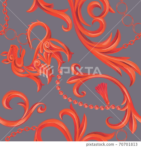 Vintage Baroque background. Vintage Baroque background. 70701813
