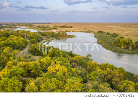 Dismal River flowing through Nebraska Sandhills 70702432