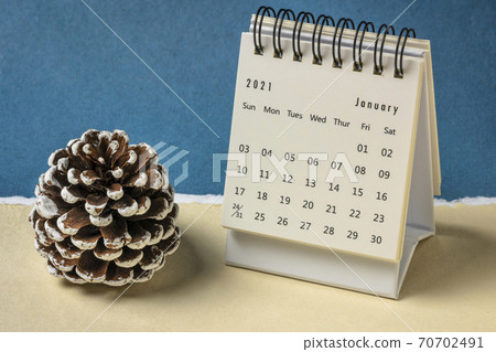 January 2021- spiral desktop calendar January 2021- spiral desktop calendar 70702491