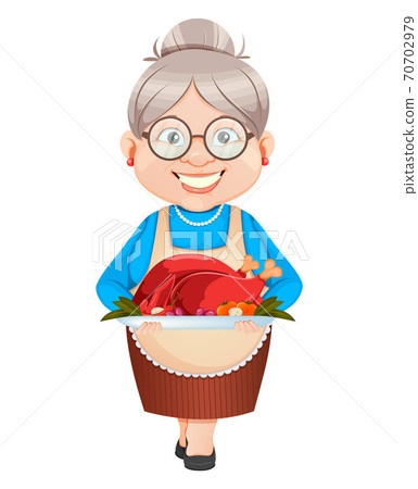 Grandma cartoon character. Happy Grandparents Day - Stock Illustration  [70702979] - PIXTA