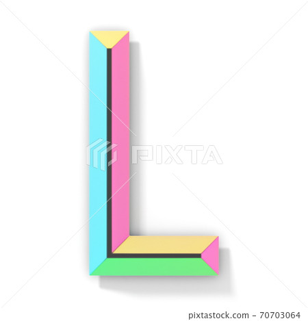 Neon color bright font Letter L 3D - Stock Illustration [70703064] - PIXTA