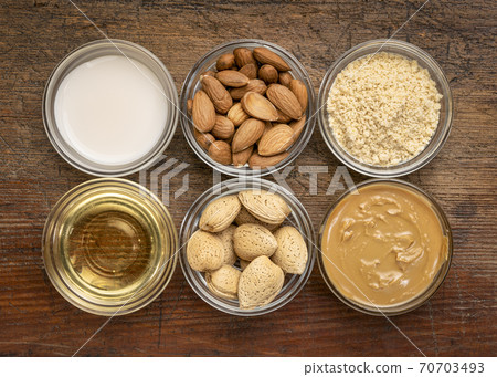 collection of almond super foods 70703493