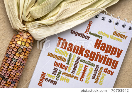 Happy Thanksgiving word cloud - greeting card Happy Thanksgiving word cloud - greeting card 70703942