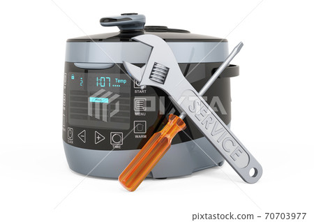 Repair and service of Automatic Multicooker, 3D rendering 70703977