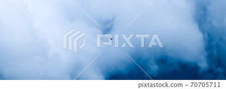 Dreamy blue sky and clouds, spiritual and nature background 70705711